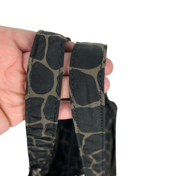 BAGGALLINI Black Cheetah Animal Print Nylon Tote with Silver Hardware - Picture 8 of 9